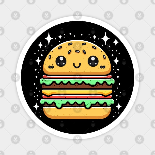 Kawaii burger Magnet by Evgmerk